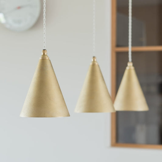 Ihada Brass Conical Pendant Lamp