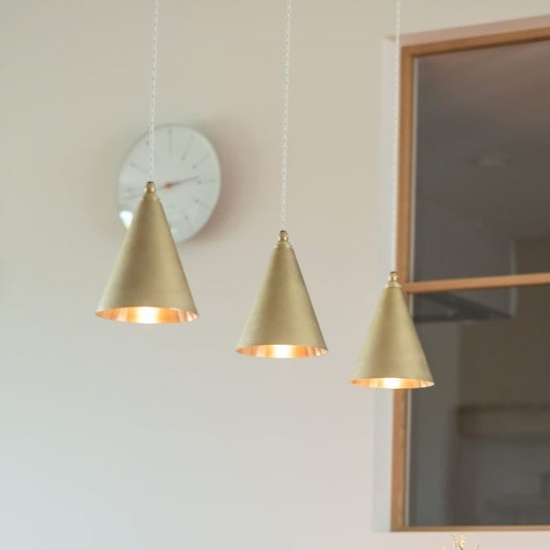 Ihada Brass Conical Pendant Lamp