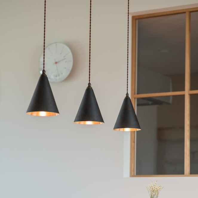 Ihada Brass Conical Pendant Lamp