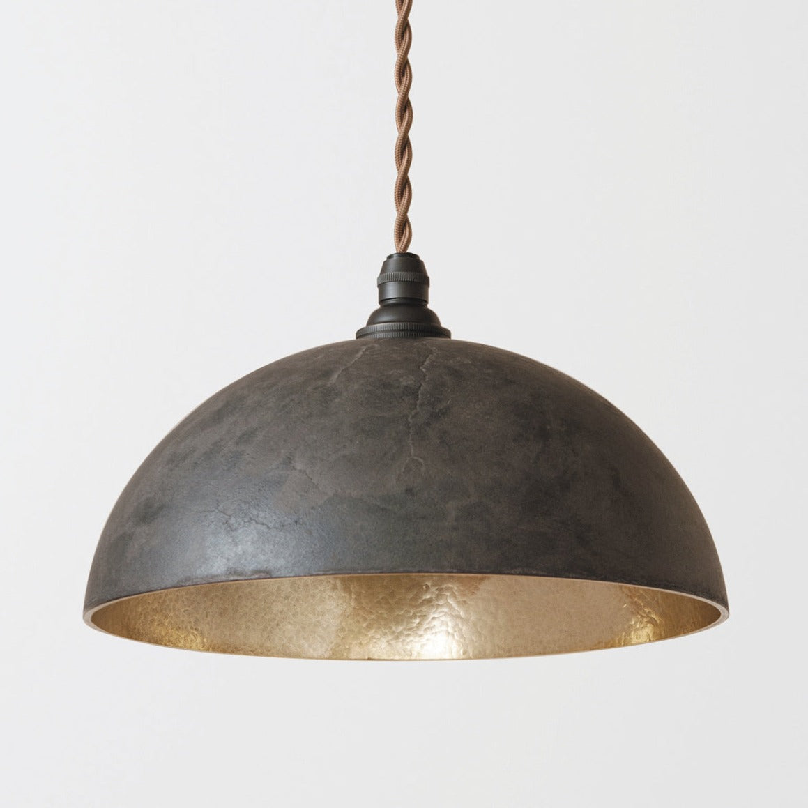 Ihada Brass Hemispheric Pendant Lamp