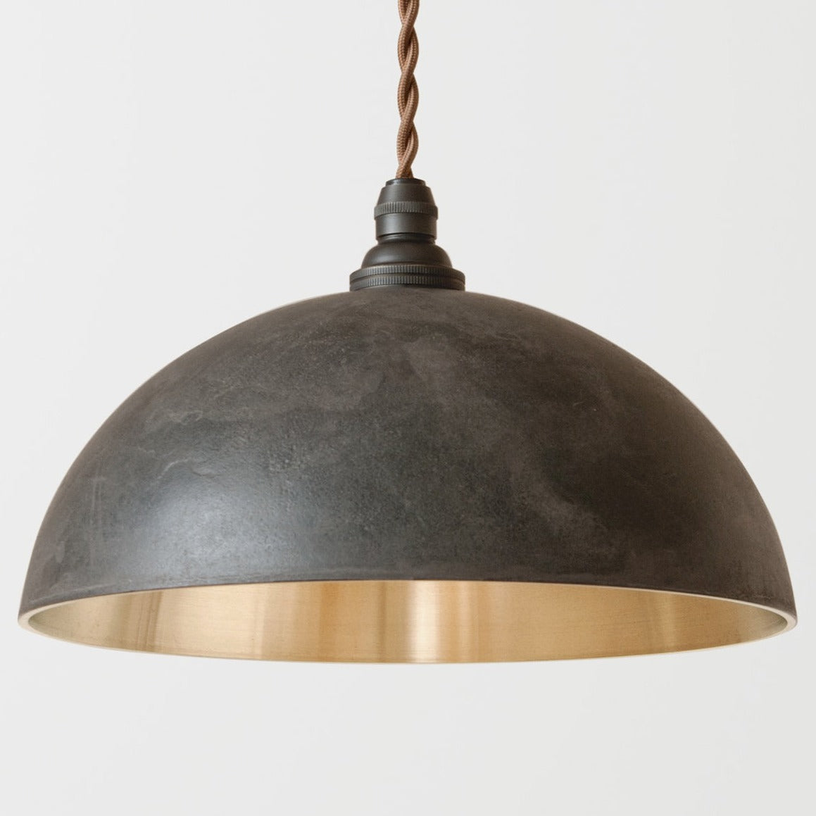 Ihada Brass Hemispheric Pendant Lamp