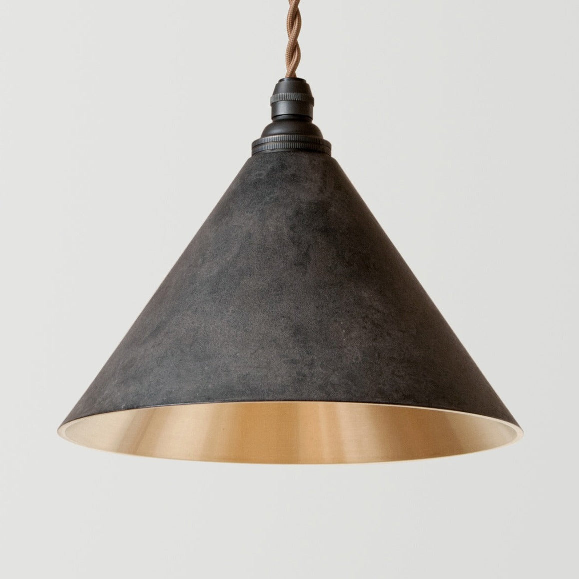 Ihada Brass Conical Pendant Lamp