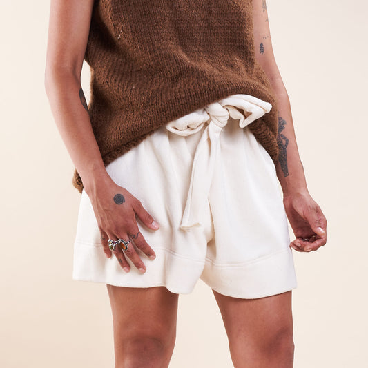 Wrap Short, Undyed Organic Cotton Fleece