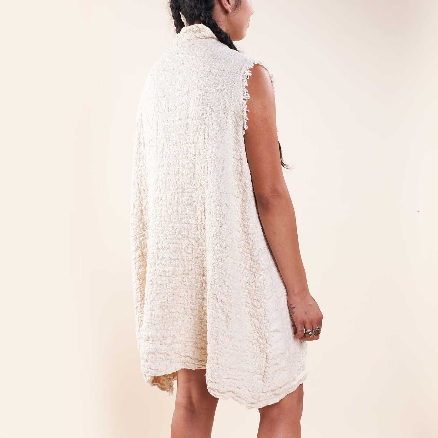 Olga Tunic, Undyed Handspun Natural Cotton