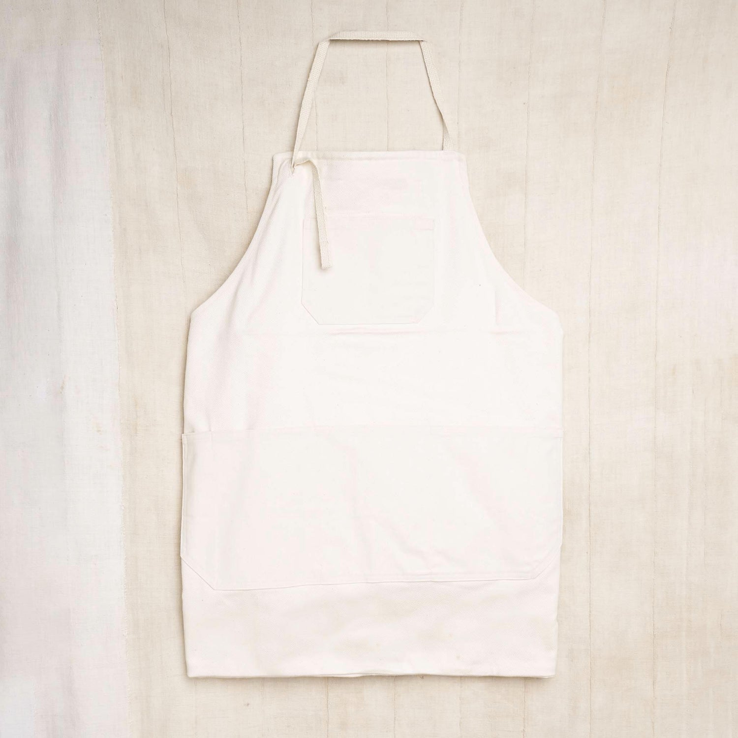 10-Pocket Convertible Maker Apron-Market Tote, Undyed Organic Cotton Twill + Canvas