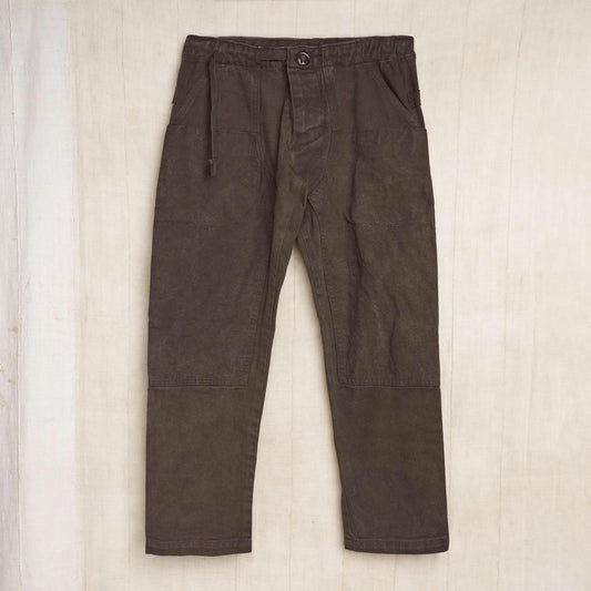 8-Pocket Drawstring Maker Pants, Cutch Brown Organic Cotton Twill + Canvas