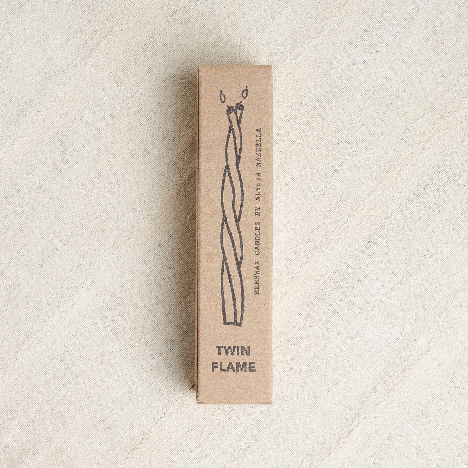 Hand-Dipped Pure Beeswax Twin Flame Candles