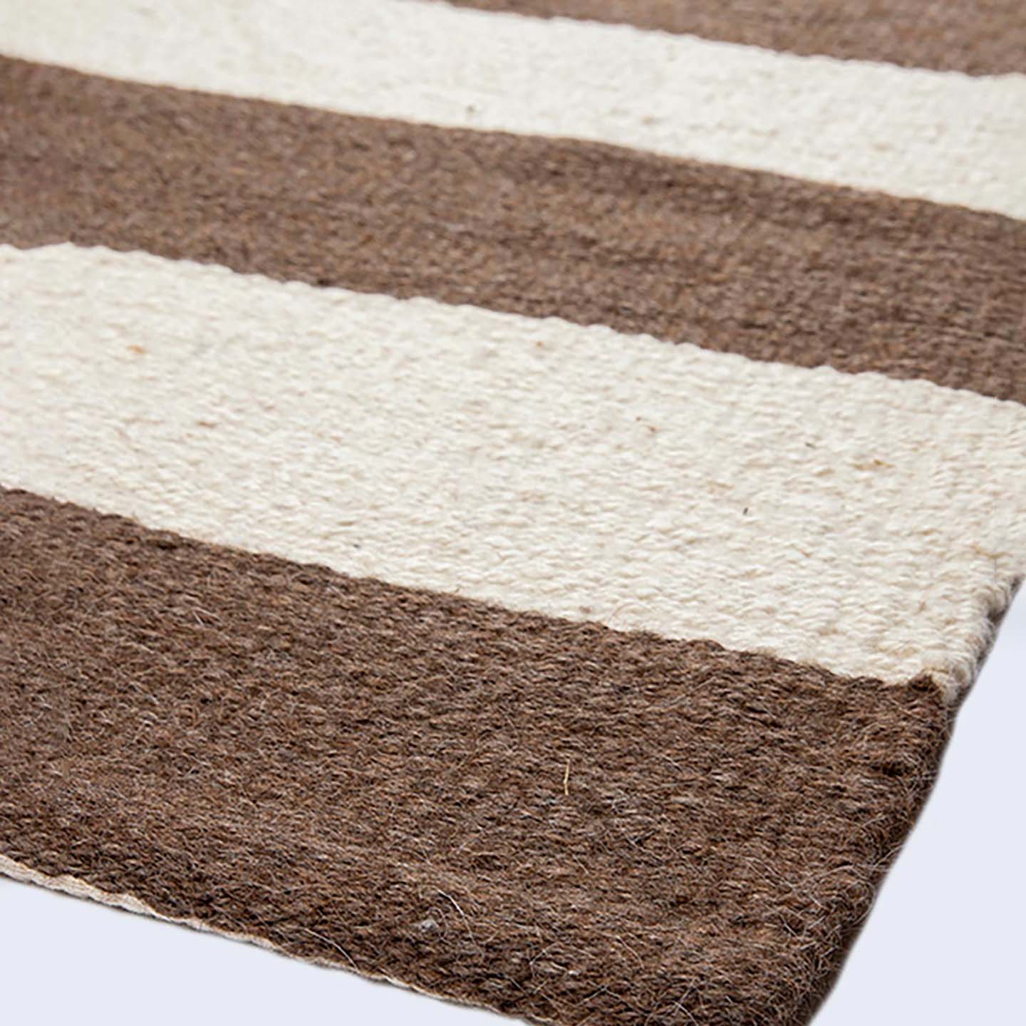 Handwoven Caleu Rug, Undyed Wool