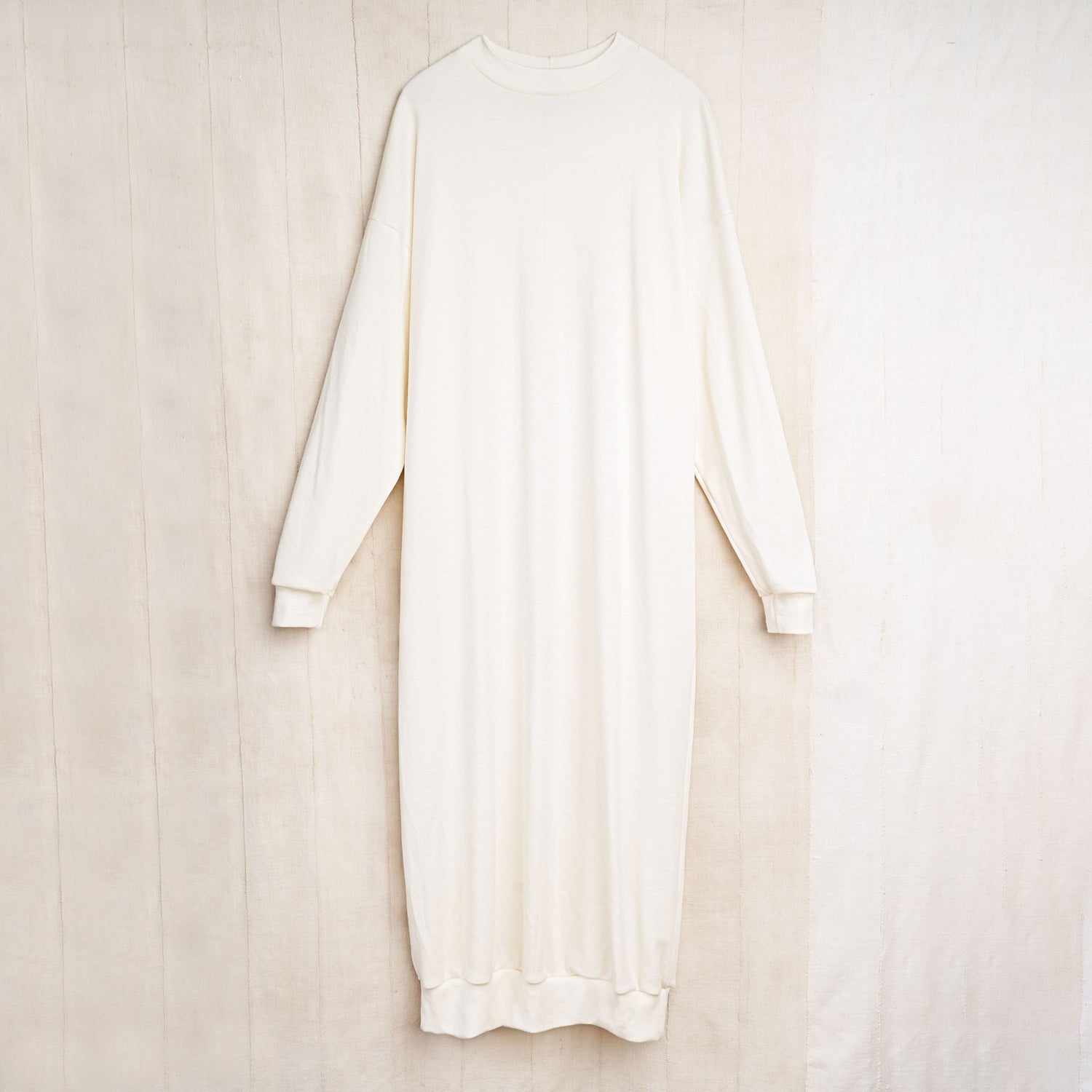 Mockneck Sweaterdress, Undyed Merino Wool