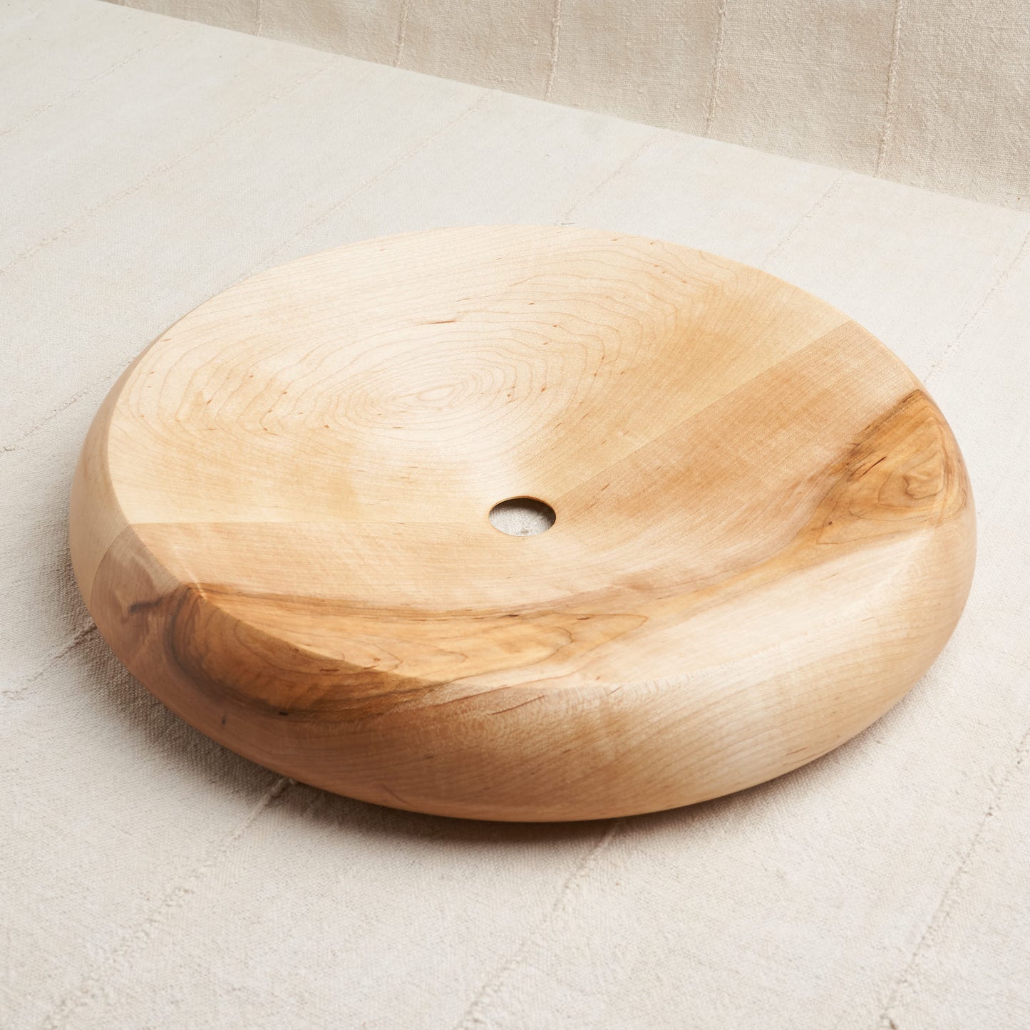 Hand-Turned Fruit Bowl, Natural Maple