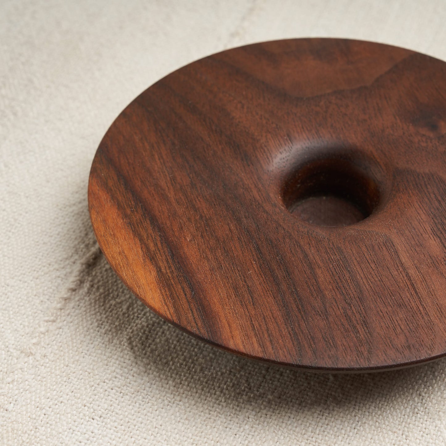 Hand-Turned Candlestick Holders, Natural Walnut