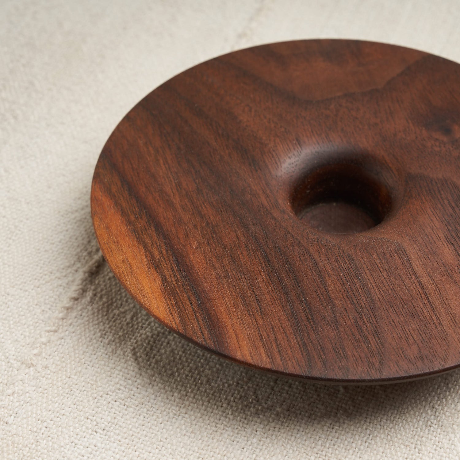 Hand-Turned Candlestick Holders, Natural Walnut