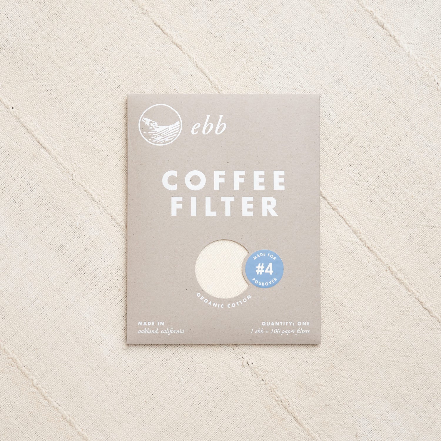 Ebb Organic Cotton Coffee Filters