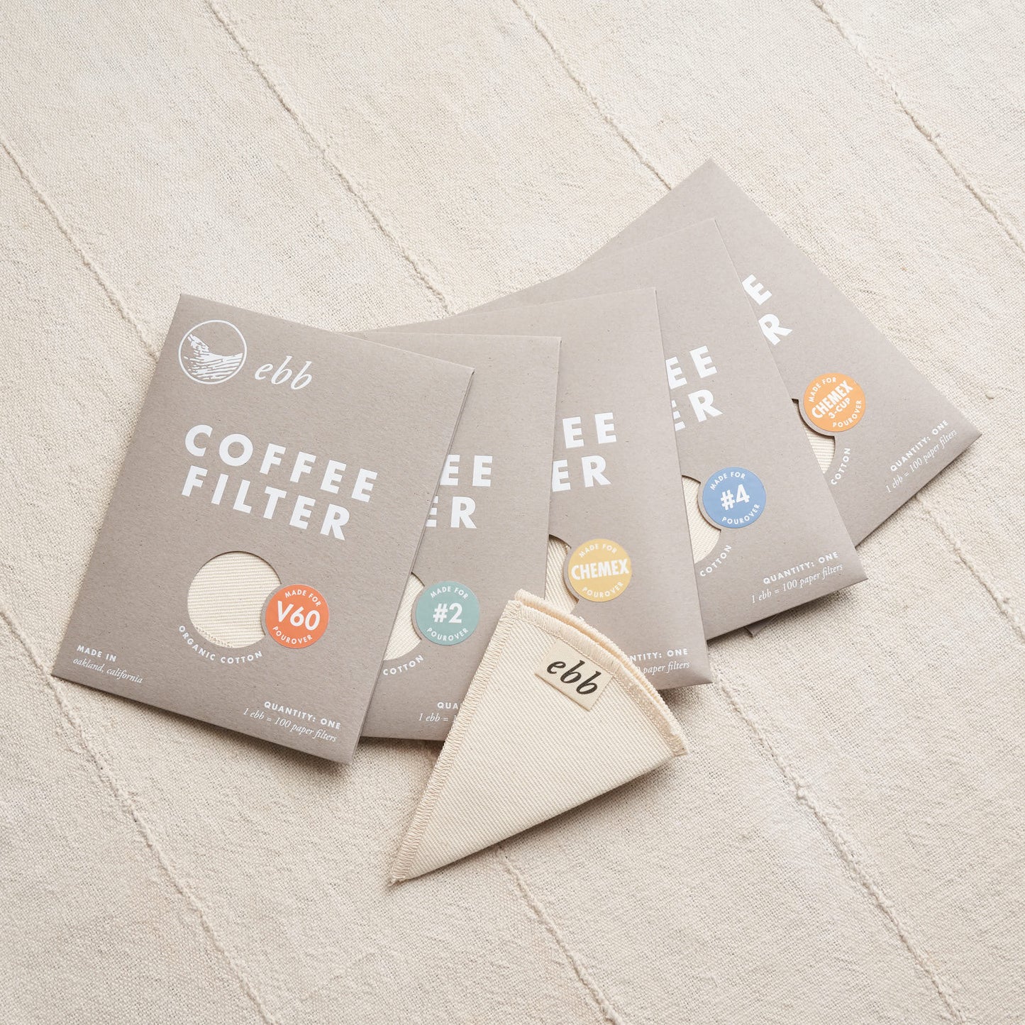 Ebb Organic Cotton Coffee Filters