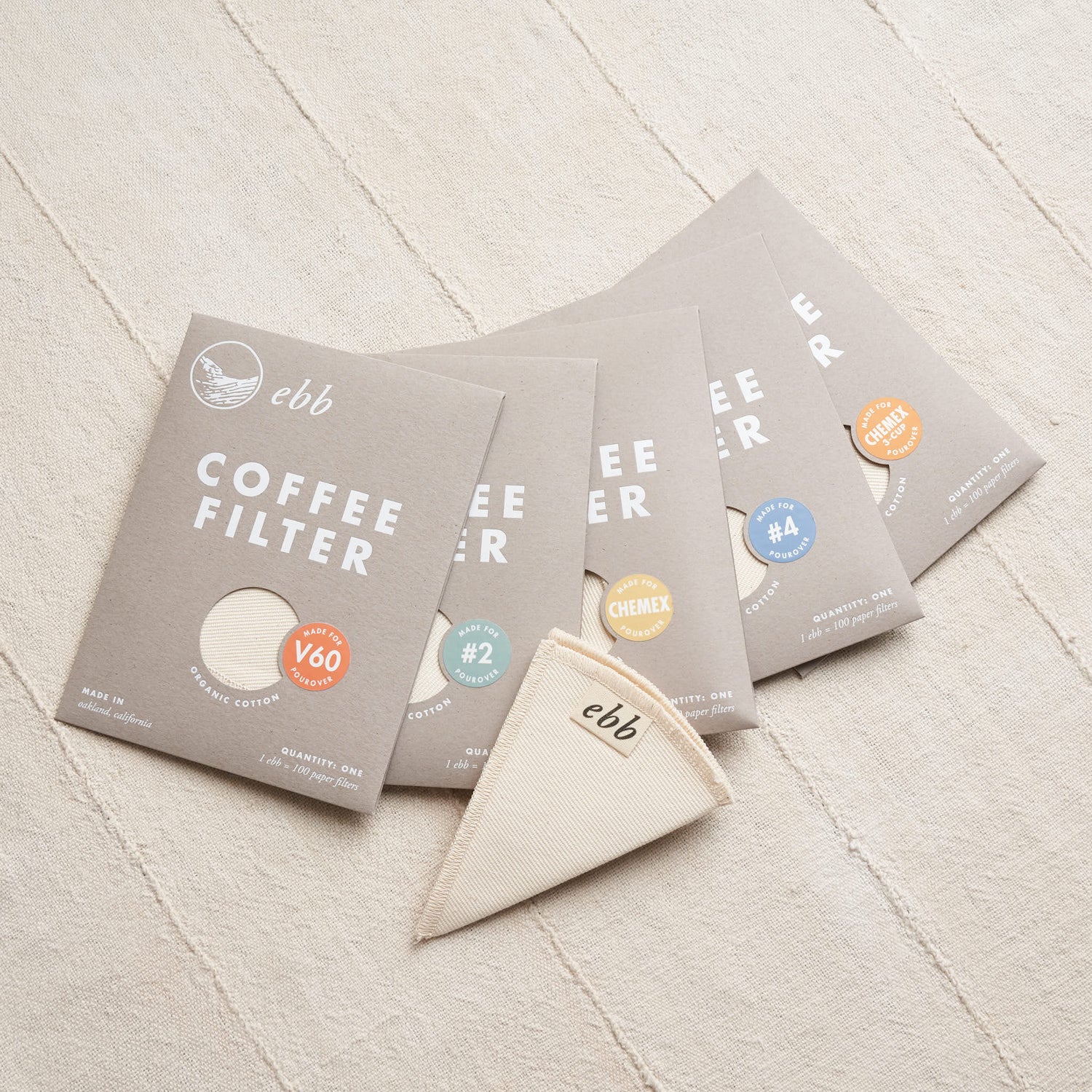 Ebb Organic Cotton Coffee Filters