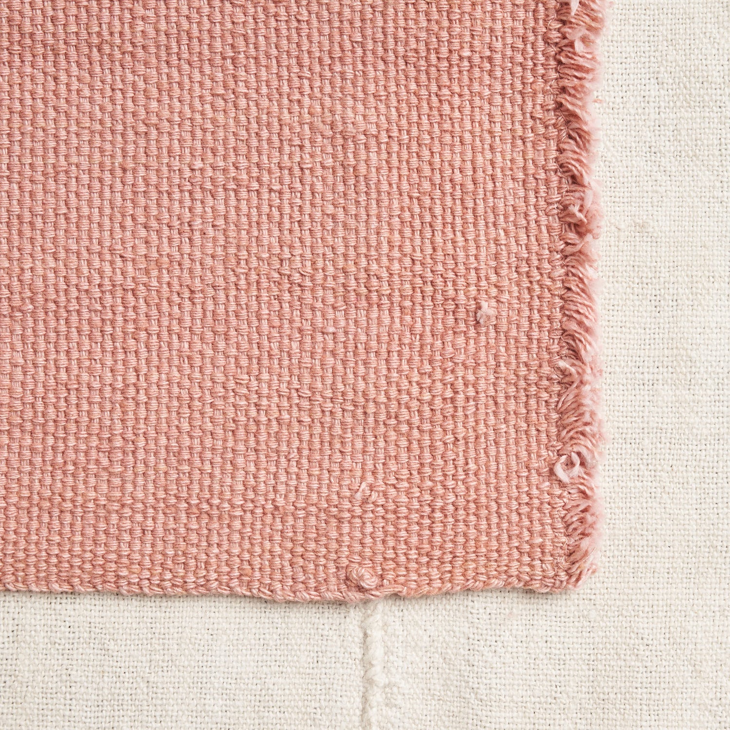 Handwoven Organic Cotton Placemat Set, Undyed Rosewood