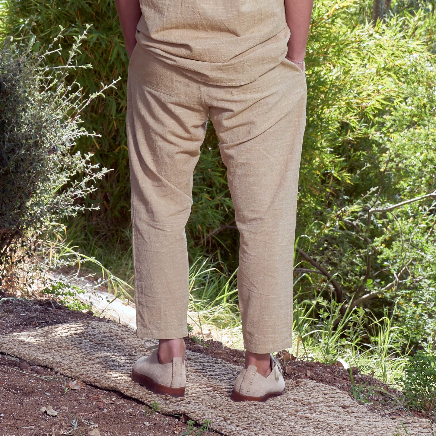 Parachute Pants, Handloom Cotton Mango Ikat