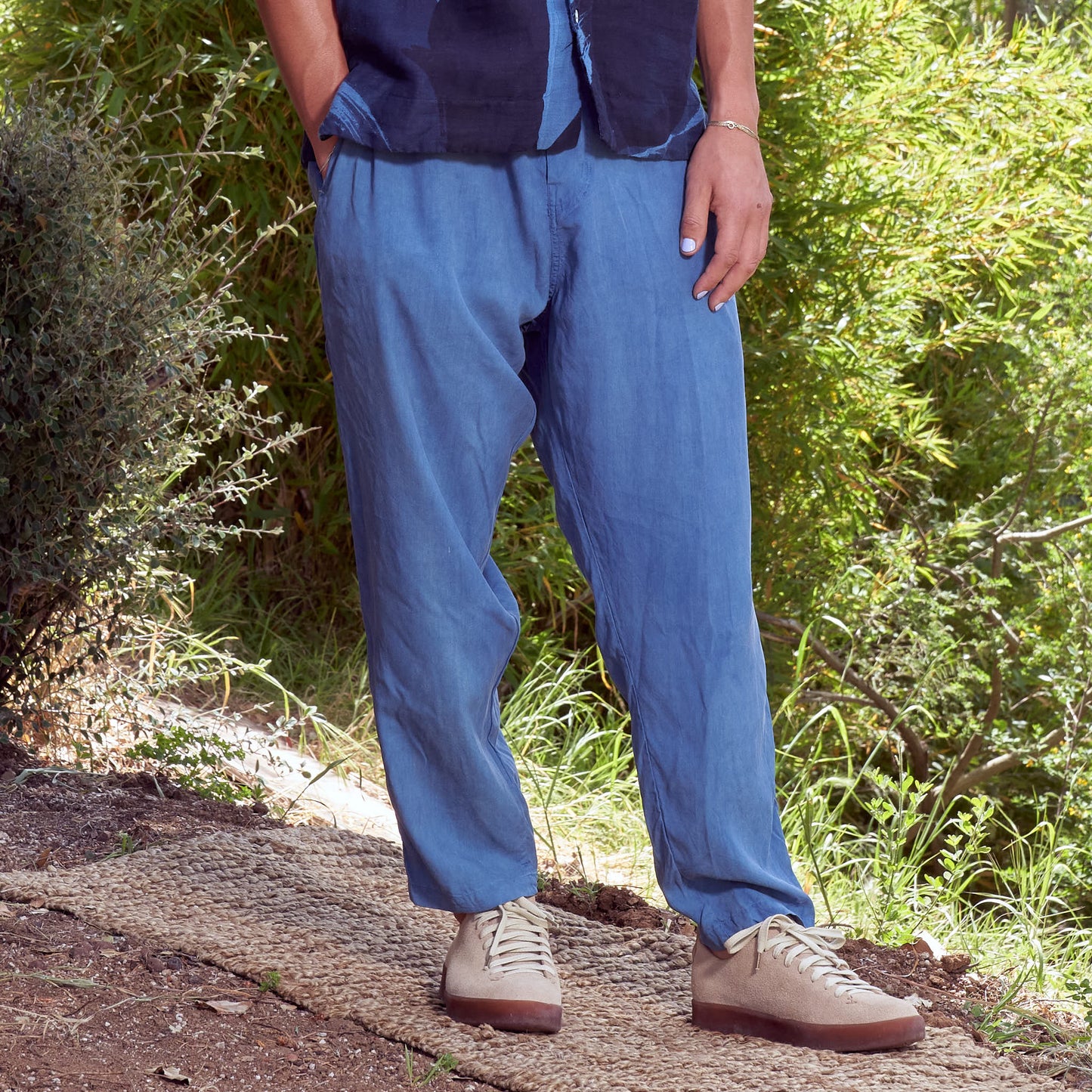 Parachute Pants, Indigo Silk Fujiette