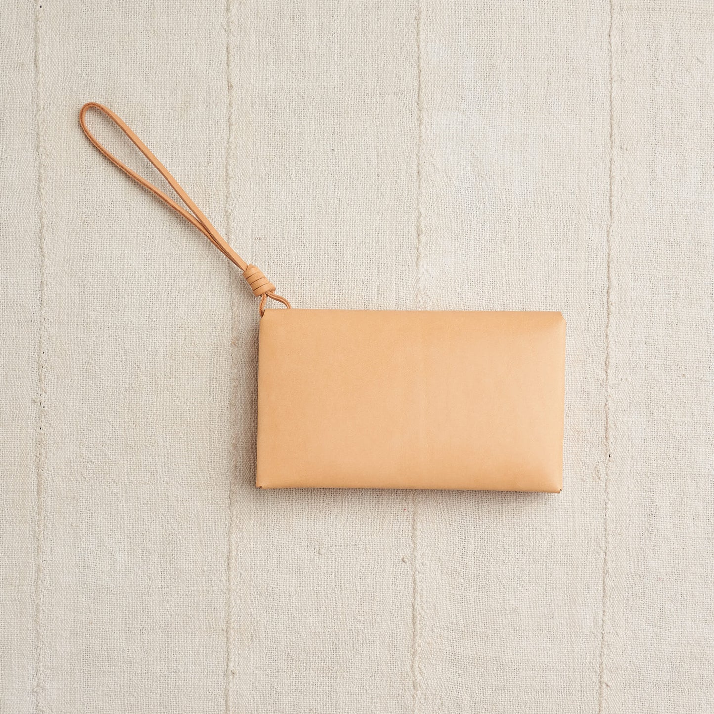 Woven Passport Wallet, Natural Vegetable Tanned Leather