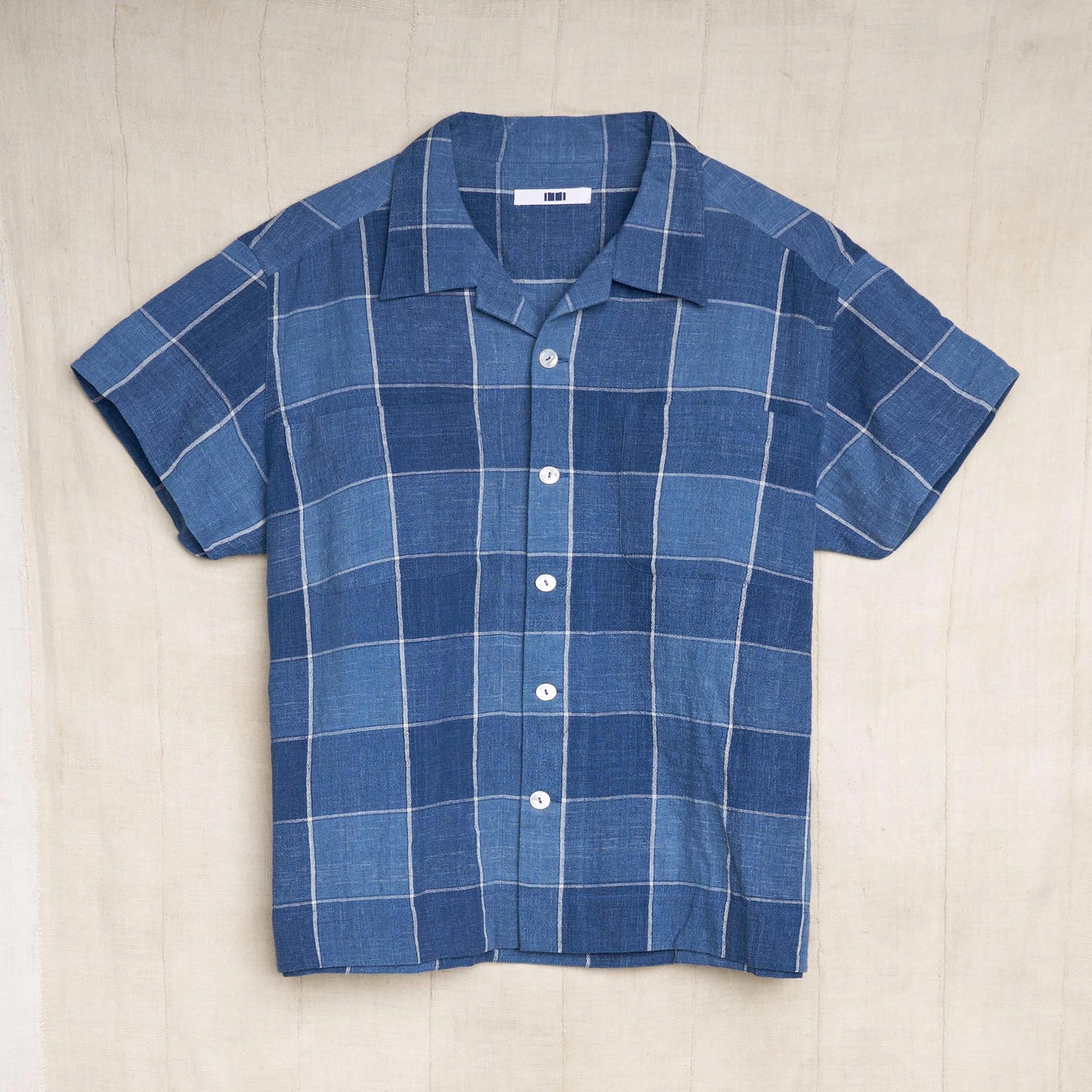 Camp Shirt, Indigo Box Check Kala Cotton