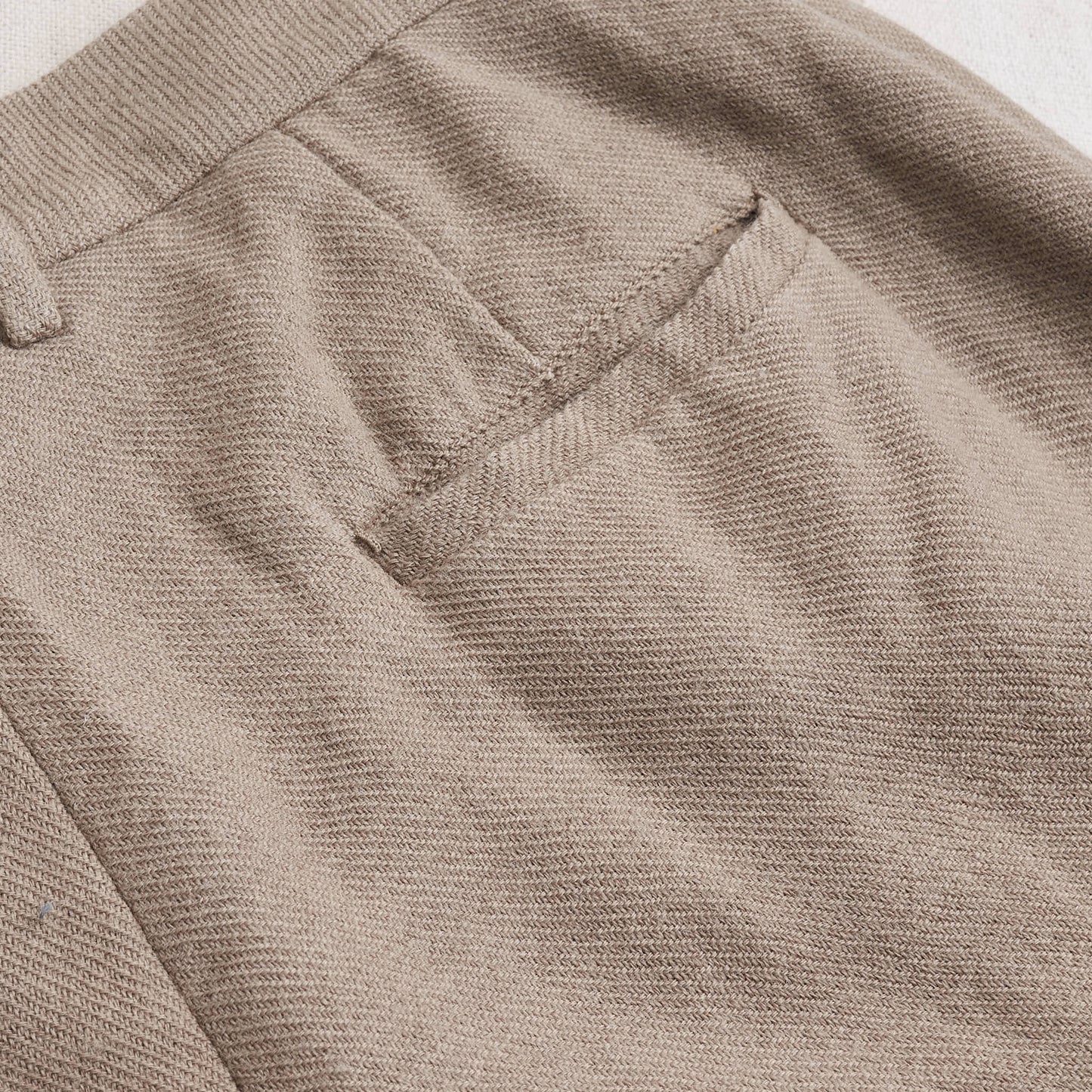 Pleated Taper Trousers, Iron Gray Wool Twill