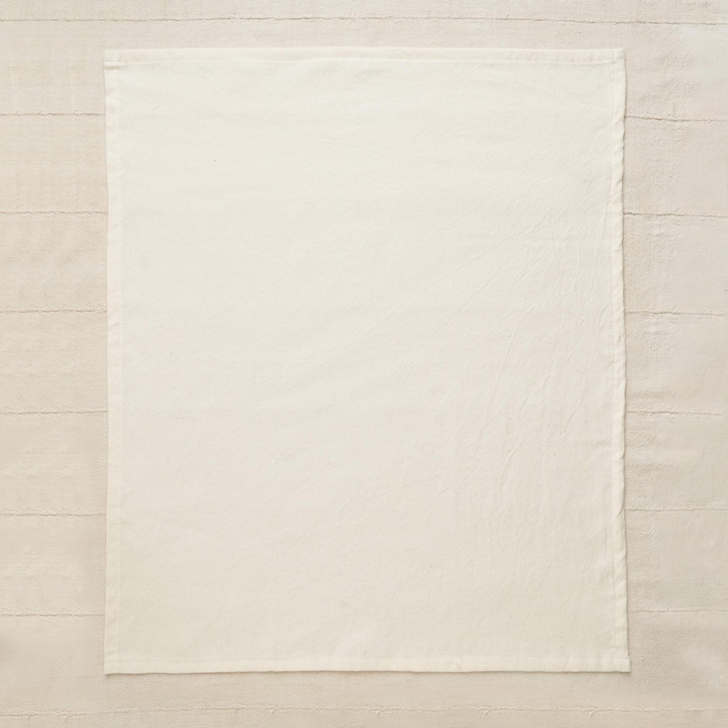 Organic Kitchen Towel, Undyed Cream Basketweave