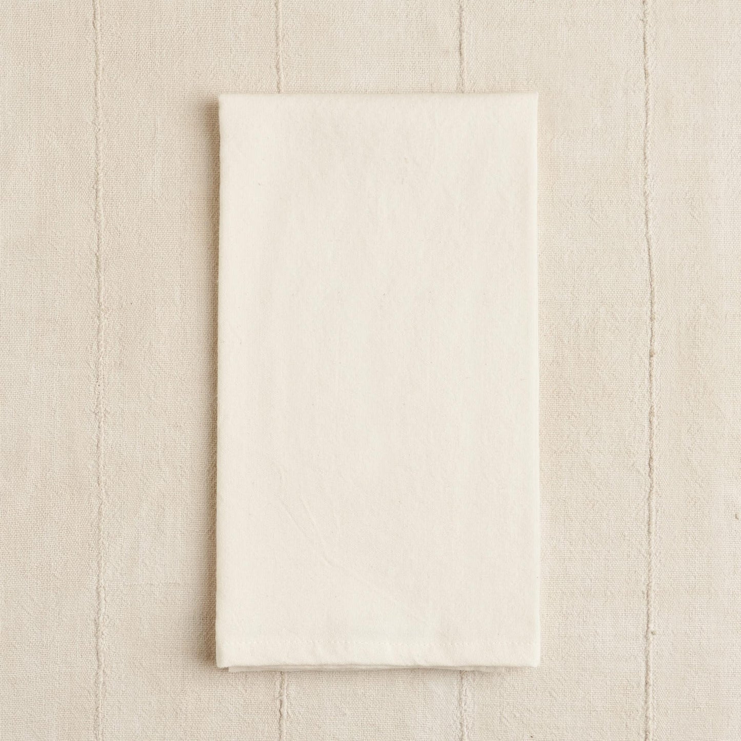 Organic Kitchen Towel, Undyed Cream Basketweave