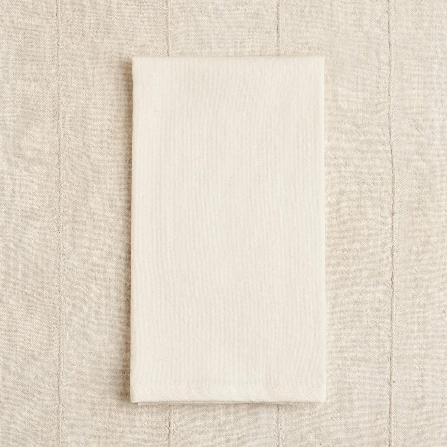 Organic Kitchen Towel, Undyed Cream Basketweave
