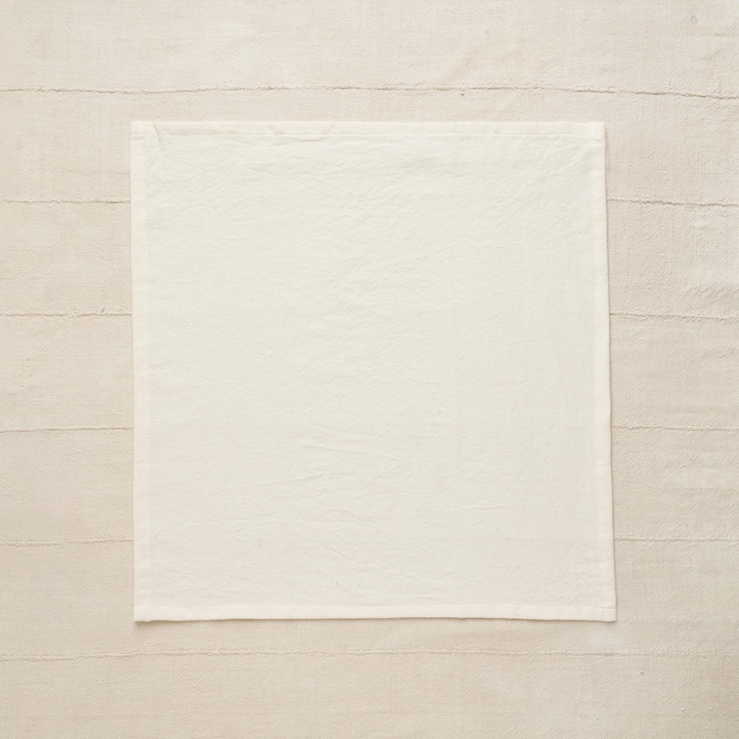 Organic Cotton Napkin, Undyed Cream Basketweave