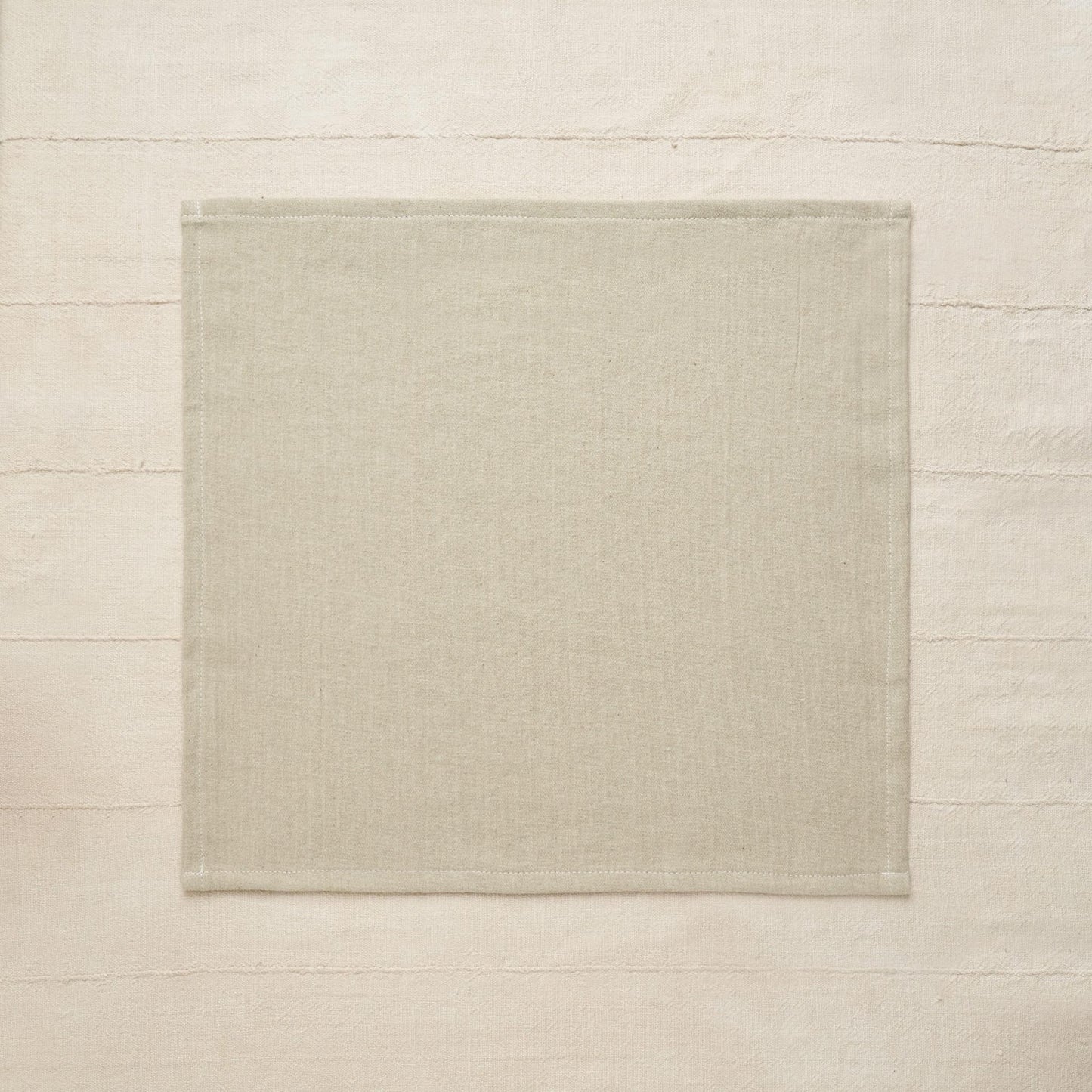 Limited Edition Organic Cotton Napkin, Undyed Green Twill