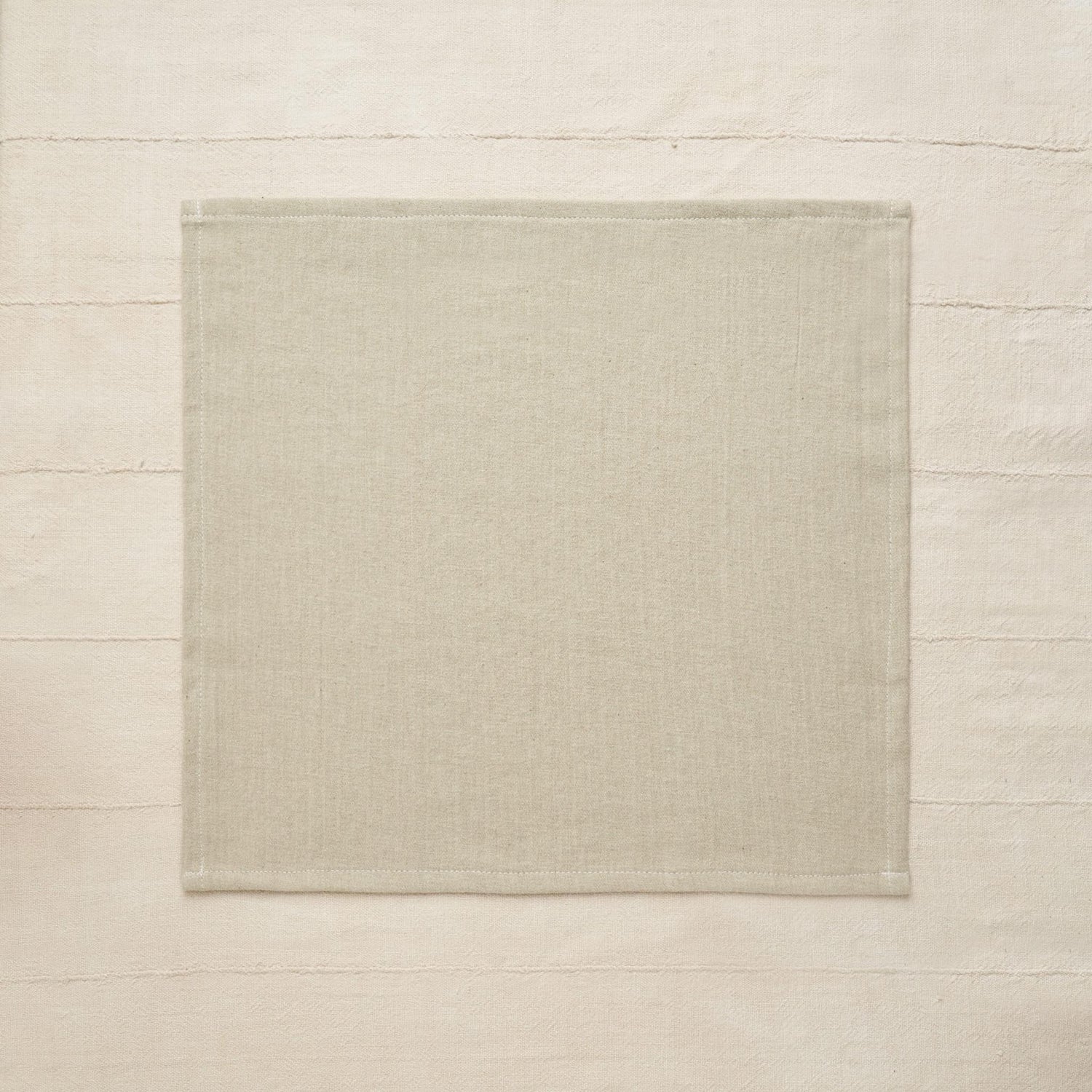 Limited Edition Organic Cotton Napkin, Undyed Green Twill