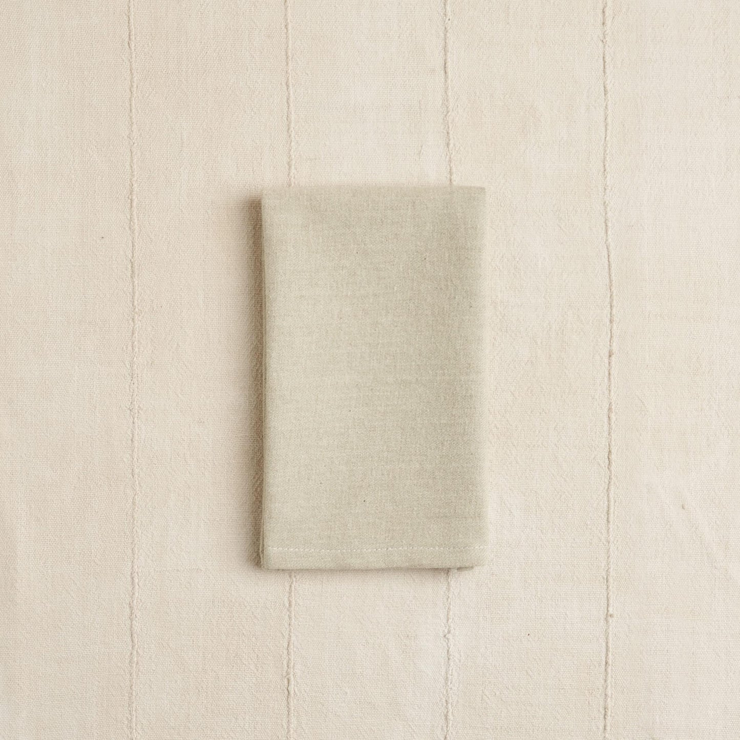 Limited Edition Organic Cotton Napkin, Undyed Green Twill