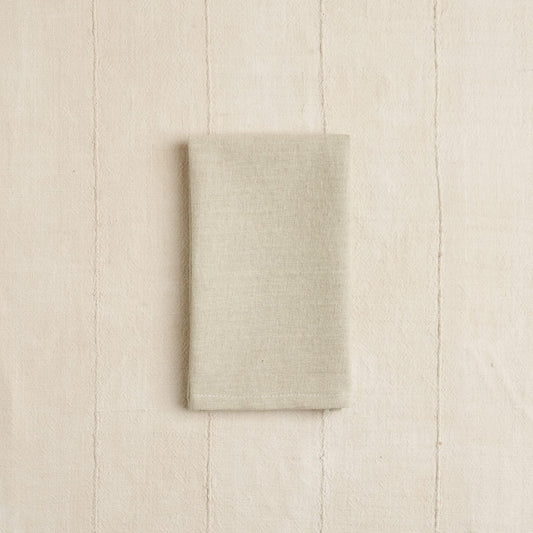 Limited Edition Organic Cotton Napkin, Undyed Green Twill