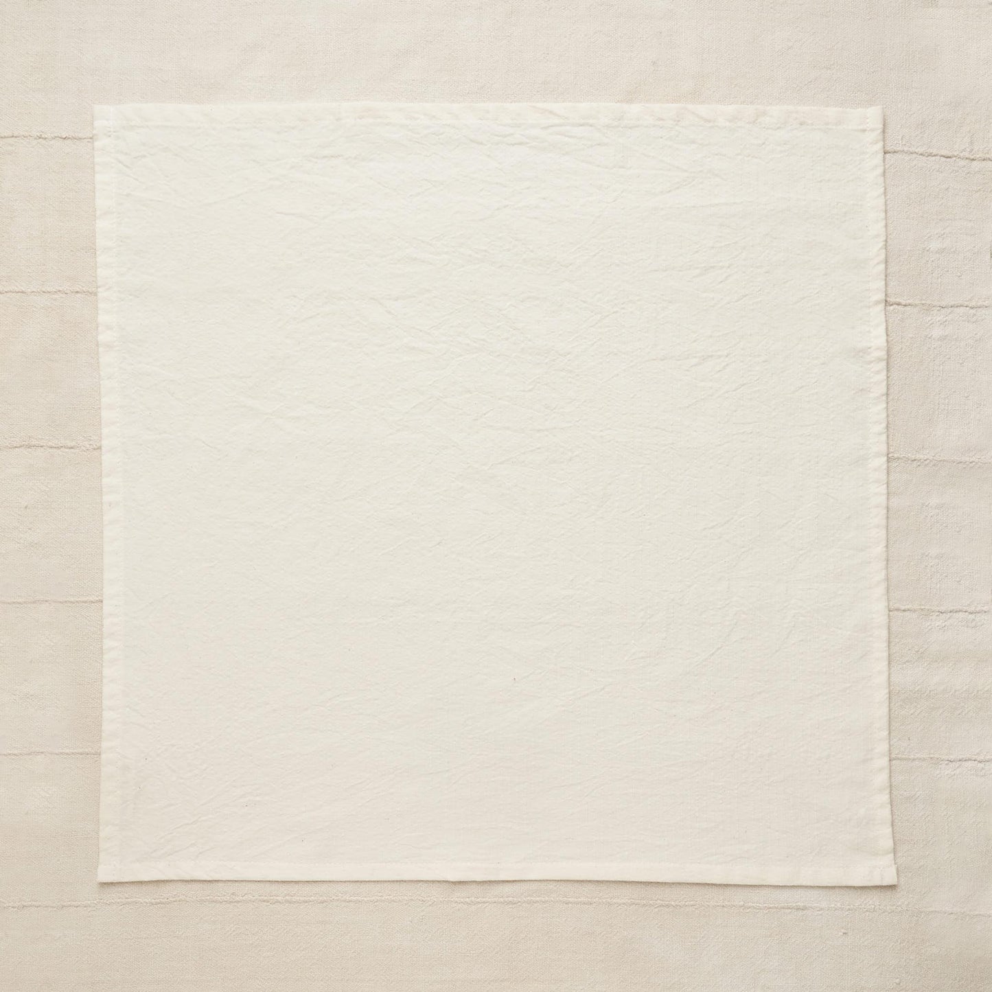 Organic Cotton Tea Towel, Undyed Cream Dobby