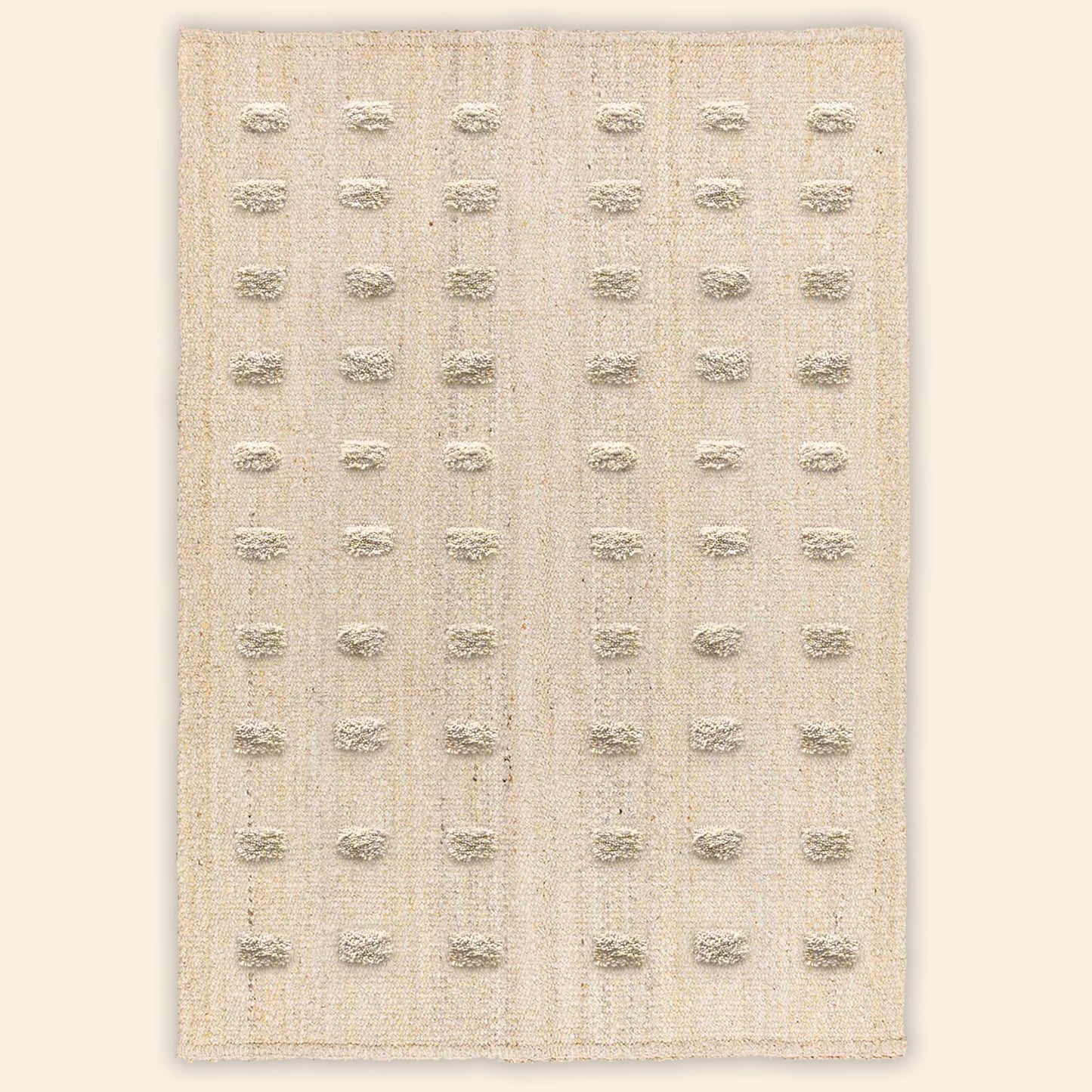 Handwoven Pelo Cortado Rug, Undyed Wool