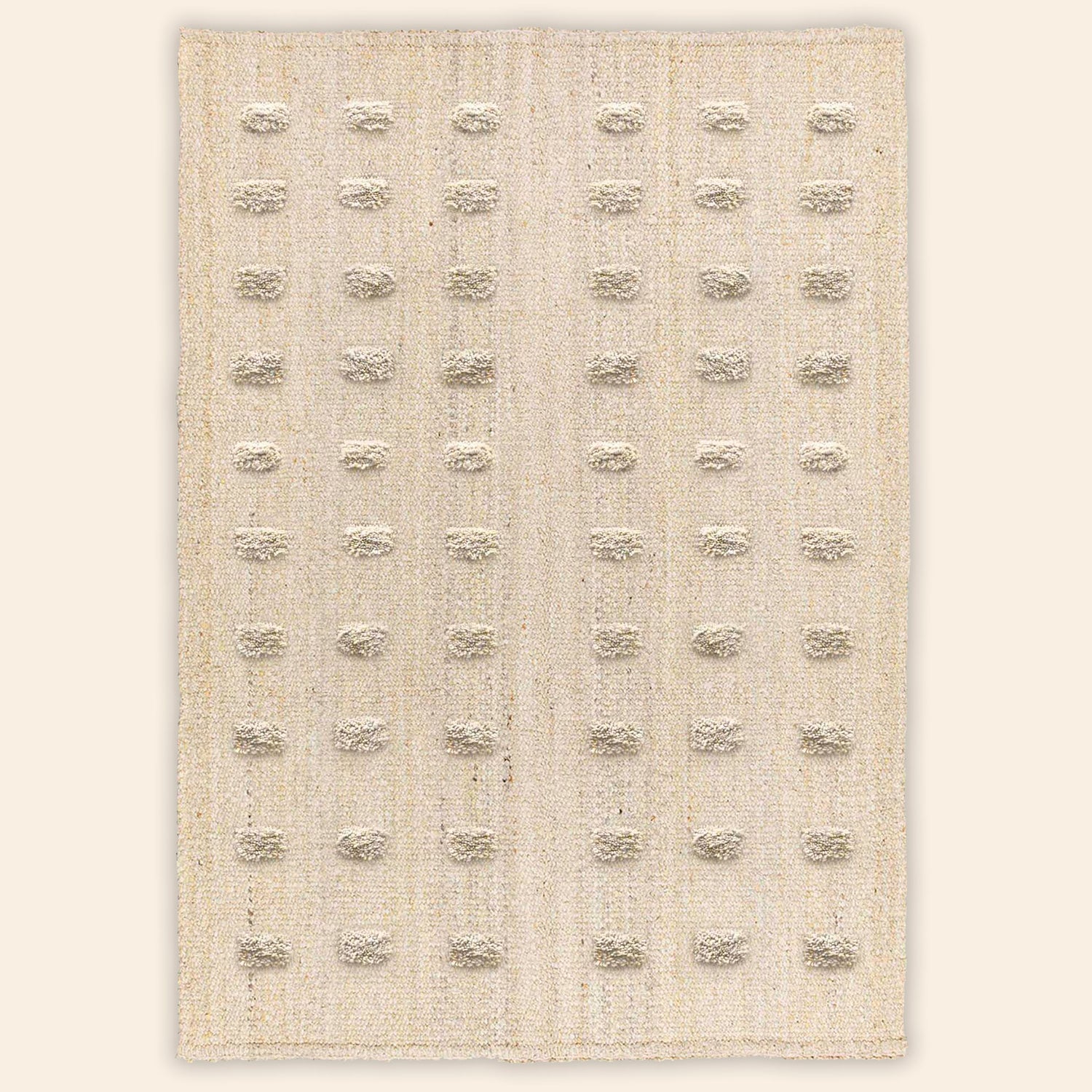 Handwoven Pelo Cortado Rug, Undyed Wool