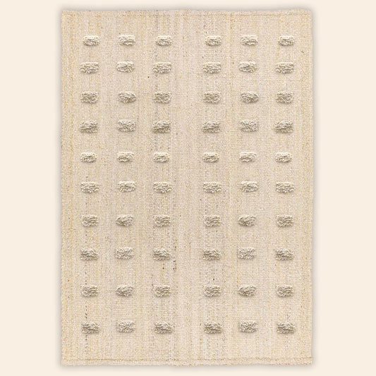 Handwoven Pelo Cortado Rug, Undyed Wool