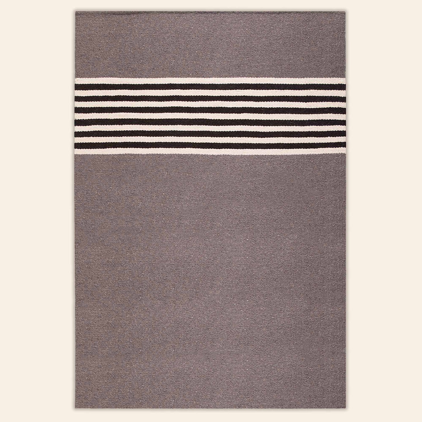 Handwoven Quehue Rug, Undyed Wool