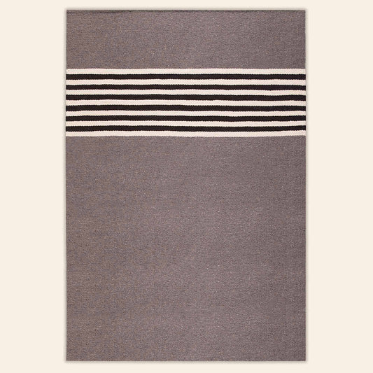 Handwoven Quehue Rug, Undyed Wool