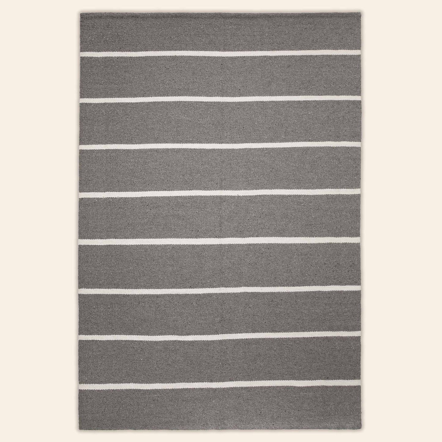 Handwoven Trenel Rug, Undyed Wool