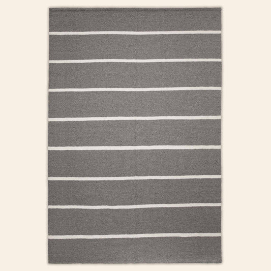 Handwoven Trenel Rug, Undyed Wool