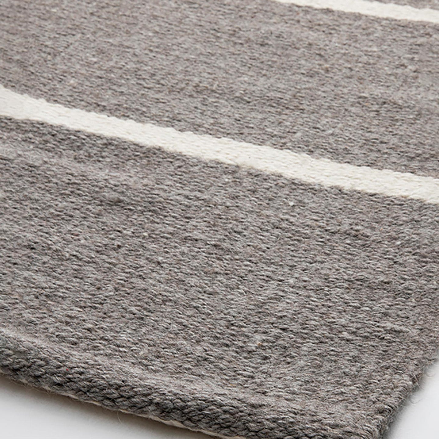 Handwoven Trenel Rug, Undyed Wool