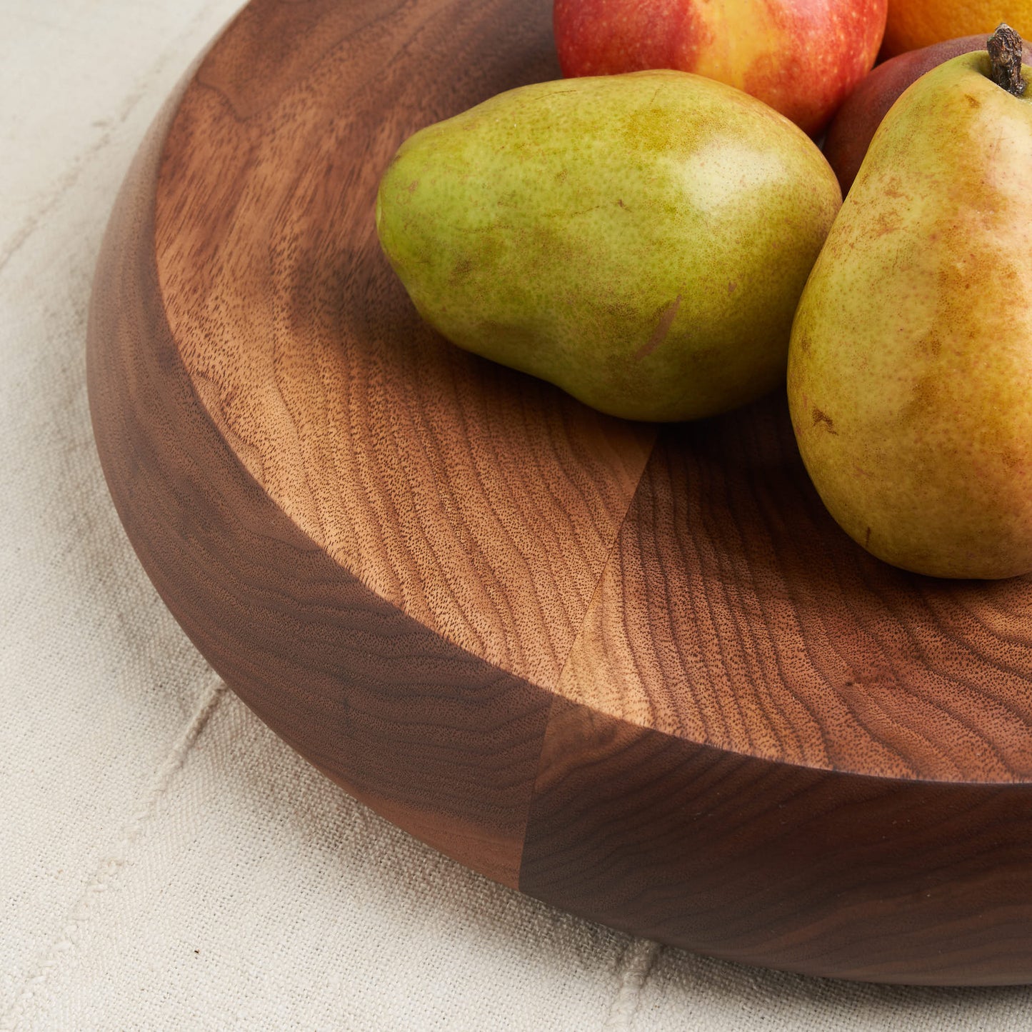 Hand-Turned Fruit Bowl, Natural Walnut