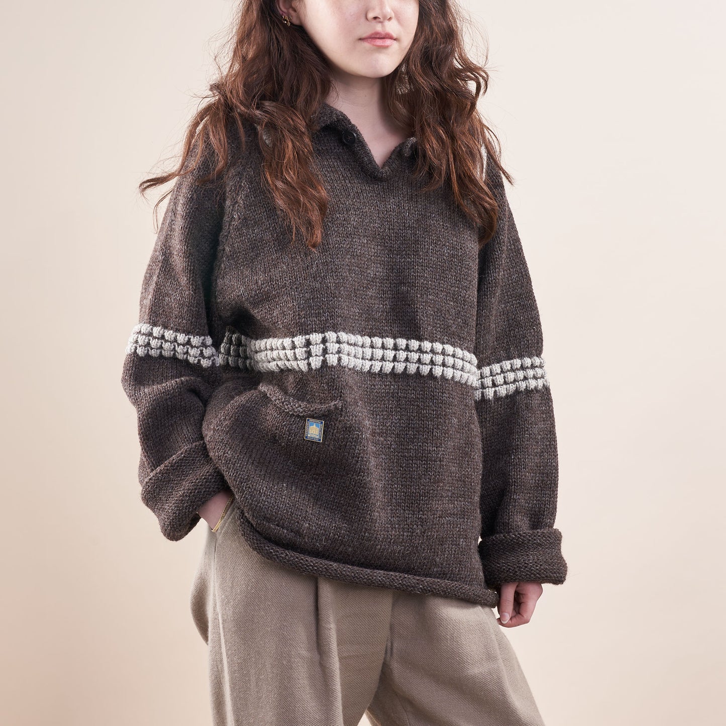 Samizdat Sweater, Undyed Two-Tone Wool