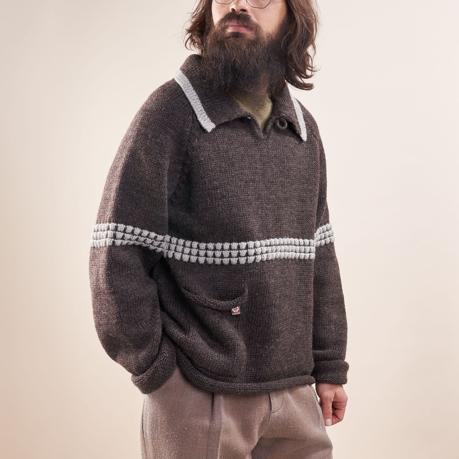 Samizdat Sweater, Undyed Two-Tone Wool