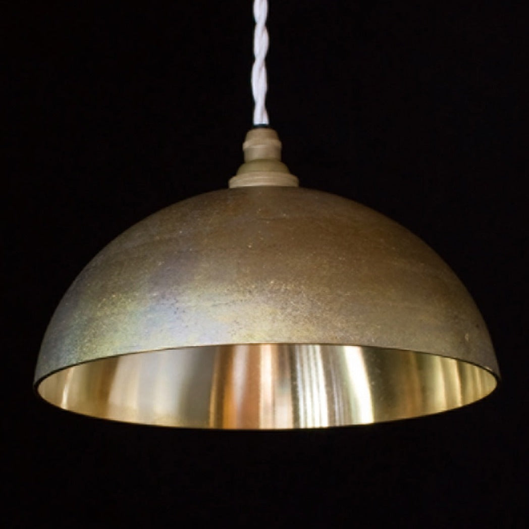 Ihada Brass Hemispheric Pendant Lamp