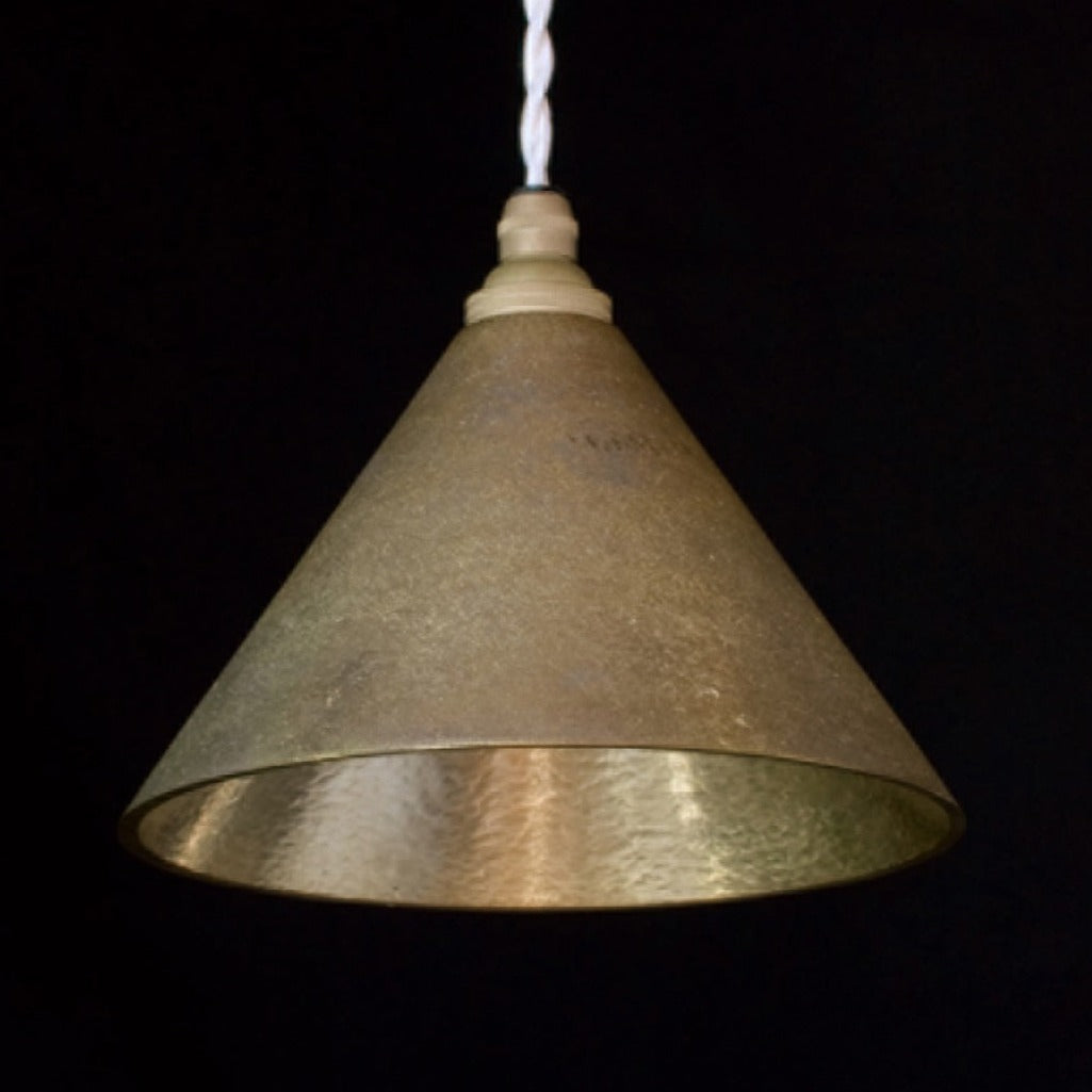 Ihada Brass Conical Pendant Lamp