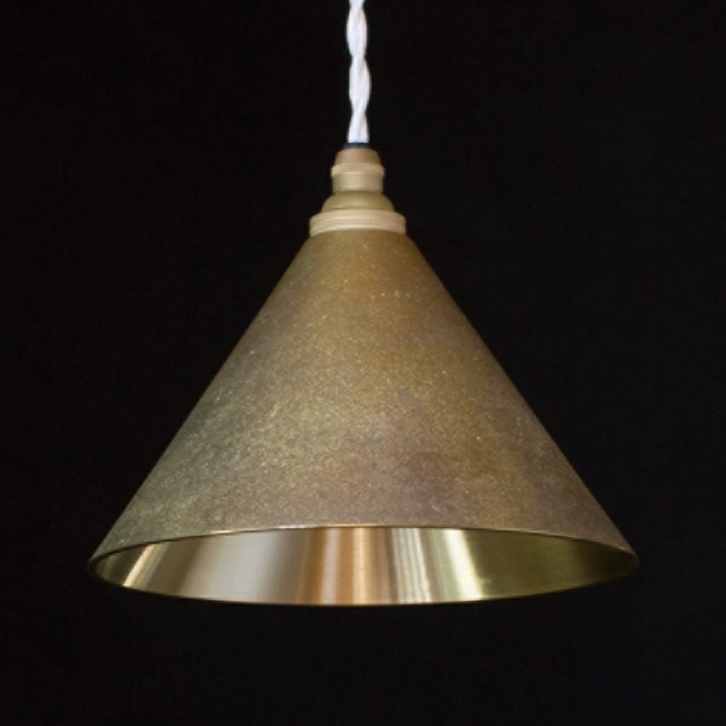 Ihada Brass Conical Pendant Lamp