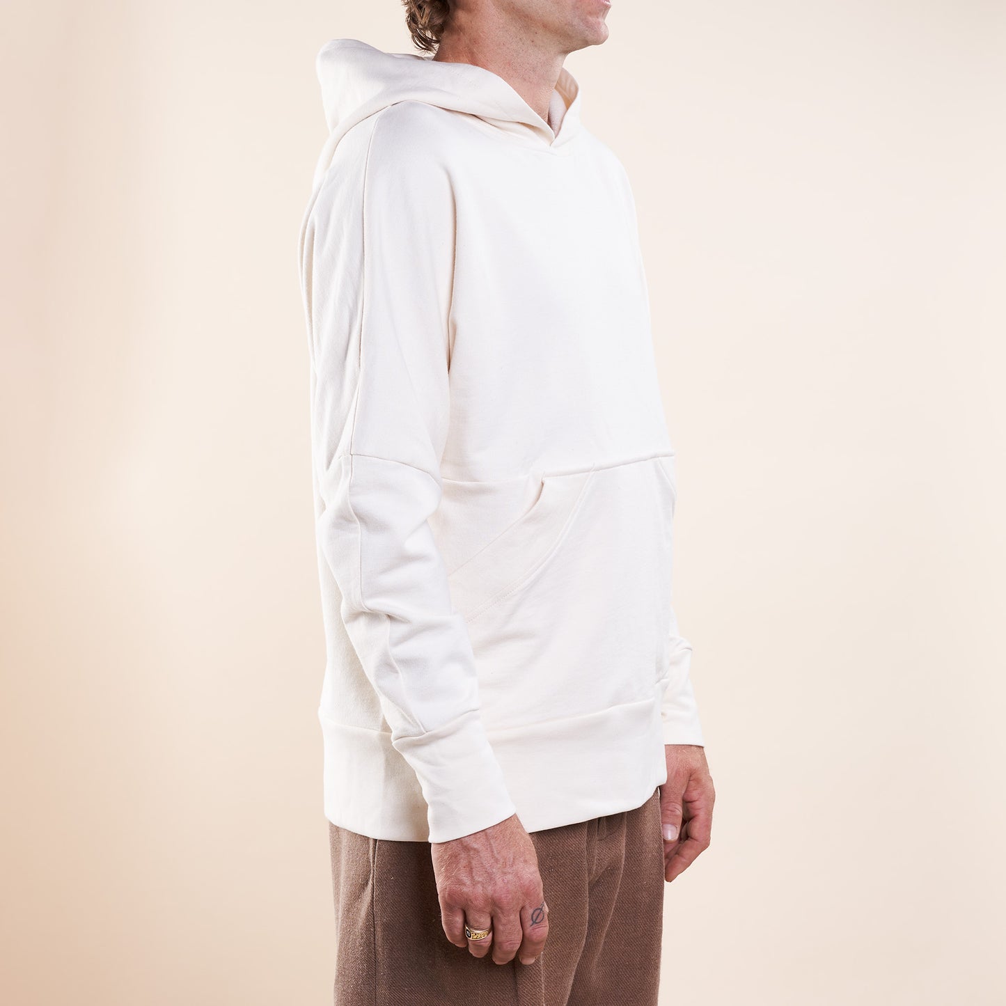 2-Pocket Knit Anorak, Undyed Organic Cotton French Terry