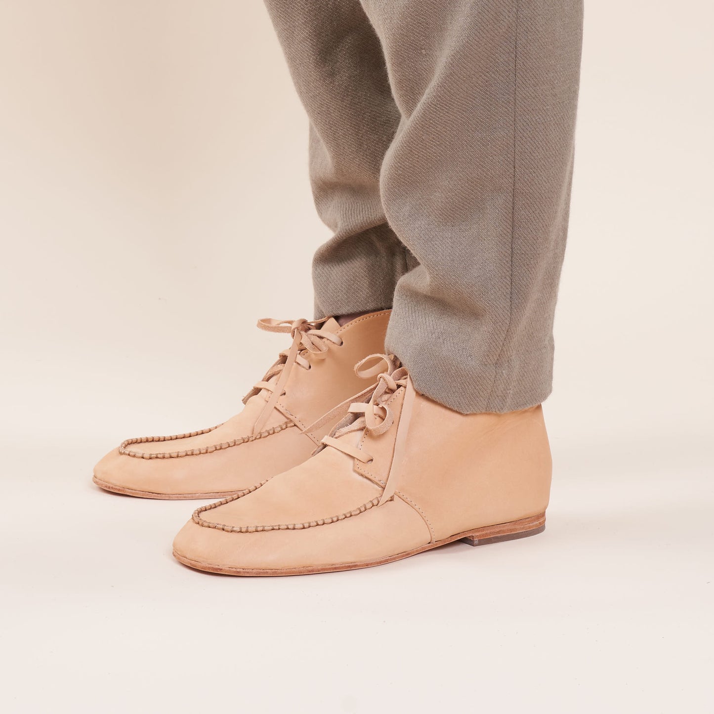 Hi-Top Moccasin, Vegetable Tanned Leather